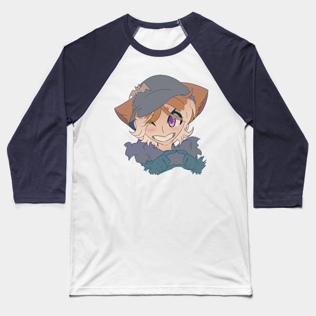 Halloween Saki Ghost Costume Baseball T-Shirt by kelsmister